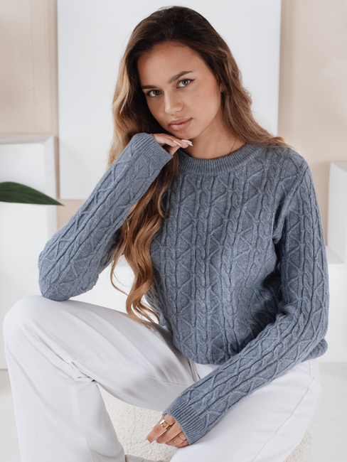 Damski sweter BRAVINAi niebieski Dstreet MY2530