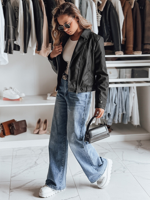 Kurtka skórzana damska ramoneska DARKGLORY czarna Dstreet TY4963