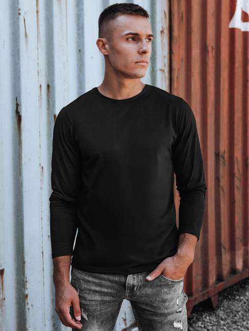Longsleeve męski czarny Dstreet LX0577