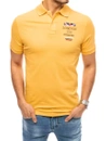 Koszulka polo z haftem żółta Dstreet PX0435