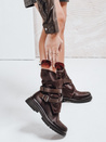 Botki damskie brązowe Dstreet ZY1143