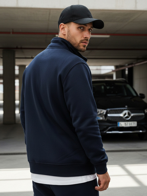 Bluza męska rozpinana bez kaptura granatowa BX4567