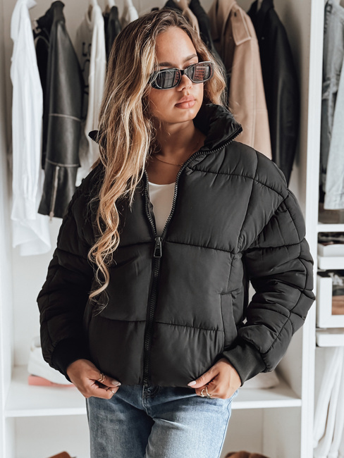 Kurtka damska zimowa krótka pikowana VIBEGIRL czarna Dstreet TY4948