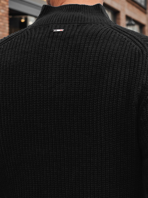 Sweter męski kardigan czarny Dstreet WX2347