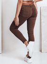 Spodnie damskie skinny z paskiem VIVASKIN brązowe Dstreet UY2742