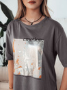 T-shirt damski EMLOT grafitowy Dstreet RY2621