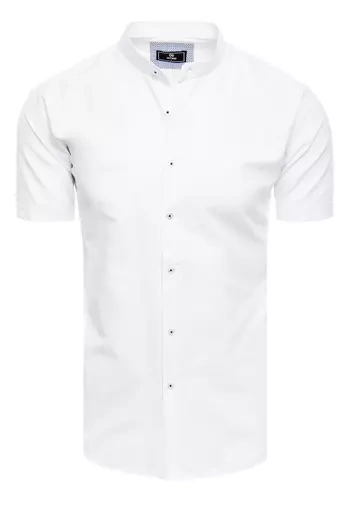 Koszula męska z krótkim rękawem biała Dstreet KX0998