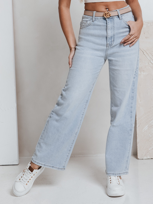 Spodnie damskie jeansowe wide leg FLOWLESS niebieskie Dstreet UY2682