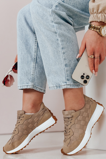 Sportowe sneakersy damskie RUNBAN khaki Dstreet ZY0876