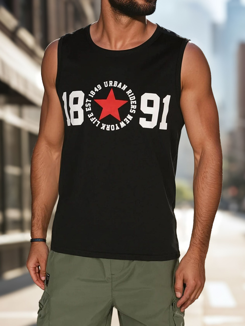 Męska koszulka bez rękawów czarna Dstreet RX5652