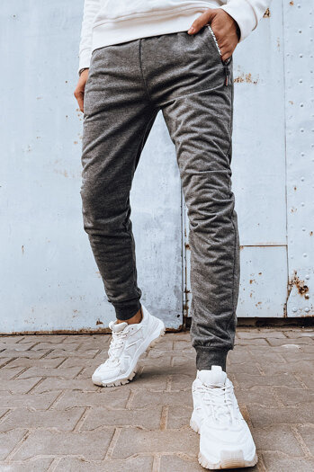 Spodnie męskie dresowe jasnoszare Dstreet UX4278