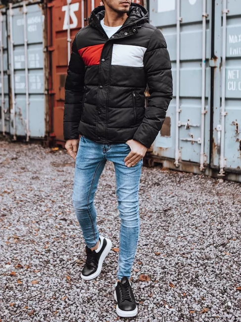 Kurtka męska zimowa pikowana czarna TX3474z