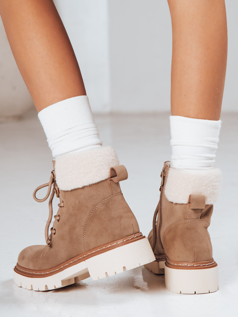 Trapery damskie ocieplane khaki Dstreet ZY1291