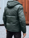 Kurtka męska zimowa z odpinanym kapturem zielona Dstreet TX4832