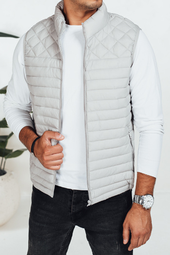 Kamizelka męska pikowana jasnoszara Dstreet TX5078
