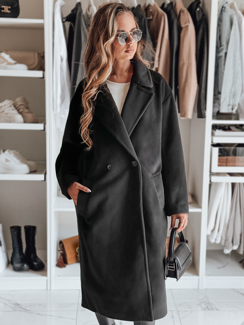 Płaszcz damski przejściowy oversize czarny Dstreet NY0764