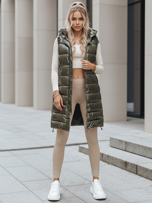 Kamizelka pikowana damska GANTINI zielona Dstreet TY3747