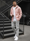 Bluza męska z kapturem różowa Dstreet BX4834