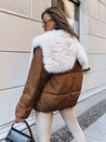 Kurtka zimowa damska oversize BRILLIANCE brązowa Dstreet TY3910