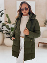 Kurtka damska zimowa z kapturem GABRIELLE zielona Dstreet TY4364