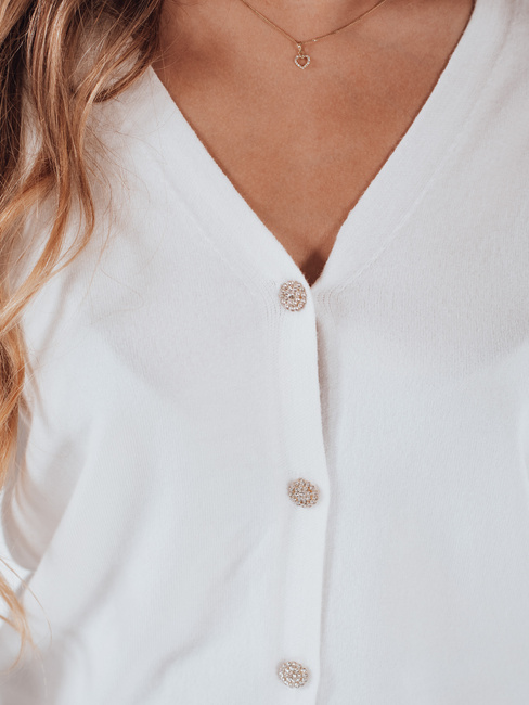 Damski kardigan CHICGLOW biały Dstreet MY2497