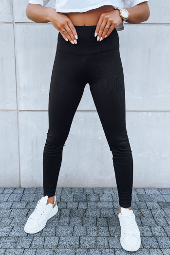 Prążkowane legginsy damskie LOOK AT ME beżowe Dstreet UY1573 - sklep online