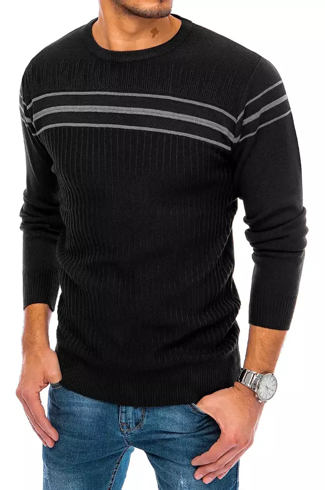 Sweter męski czarny Dstreet WX1850