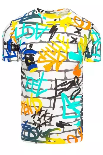 Mazine T-shirt bia\u0142y-jasnoszary Wydrukowane logo W stylu casual Moda Koszulki T-shirty 