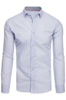 Biała koszula męska we wzory DX1886