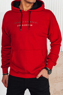 Bluza męska z nadrukiem czerwona Dstreet BX5718