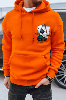 Bluza męska z nadrukiem pomarańczowa Dstreet BX5667