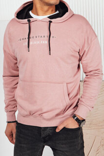 Bluza męska z nadrukiem różowa Dstreet BX5719