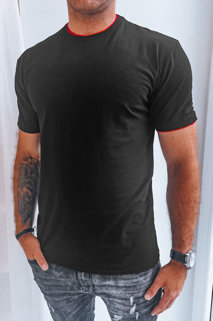 Gładka koszulka męska czarna Dstreet RX5288