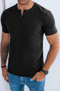 Gładka koszulka męska czarna Dstreet RX5325