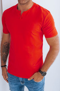 Gładka koszulka męska czerwona Dstreet RX5328