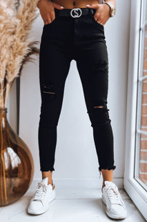 Jeansowe spodnie damskie DARTIS czarne Dstreet UY1516