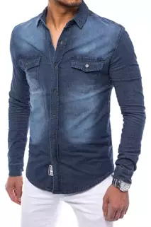 Koszula męska jeansowa jasnoniebieska Dstreet DX2160