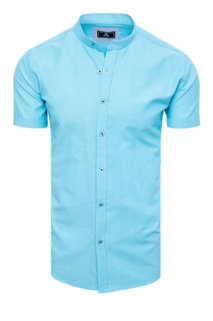 Koszula męska z krótkim rękawem błękitna Dstreet KX1000