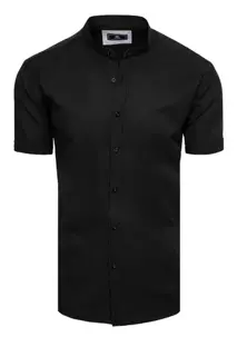 Koszula męska z krótkim rękawem czarna Dstreet KX0997