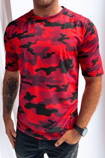Koszulka męska czerwona moro Dstreet RX5248