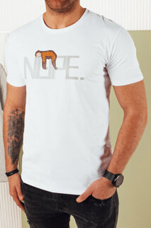 Koszulka męska z nadrukiem biała Dstreet RX5361
