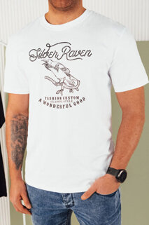Koszulka męska z nadrukiem biała Dstreet RX5362