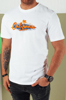 Koszulka męska z nadrukiem biała Dstreet RX5371