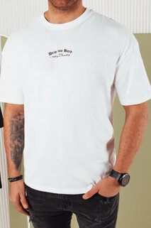 Koszulka męska z nadrukiem biała Dstreet RX5434