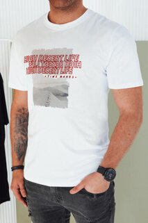 Koszulka męska z nadrukiem biała Dstreet RX5487