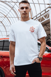 Koszulka męska z nadrukiem biała Dstreet RX5490