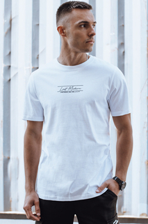 Koszulka męska z nadrukiem biała Dstreet RX5494