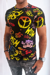 Koszulka męska z nadrukiem czarna Dstreet RX5264