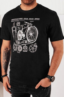 Koszulka męska z nadrukiem czarna Dstreet RX5394