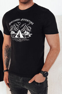 Koszulka męska z nadrukiem czarna Dstreet RX5413